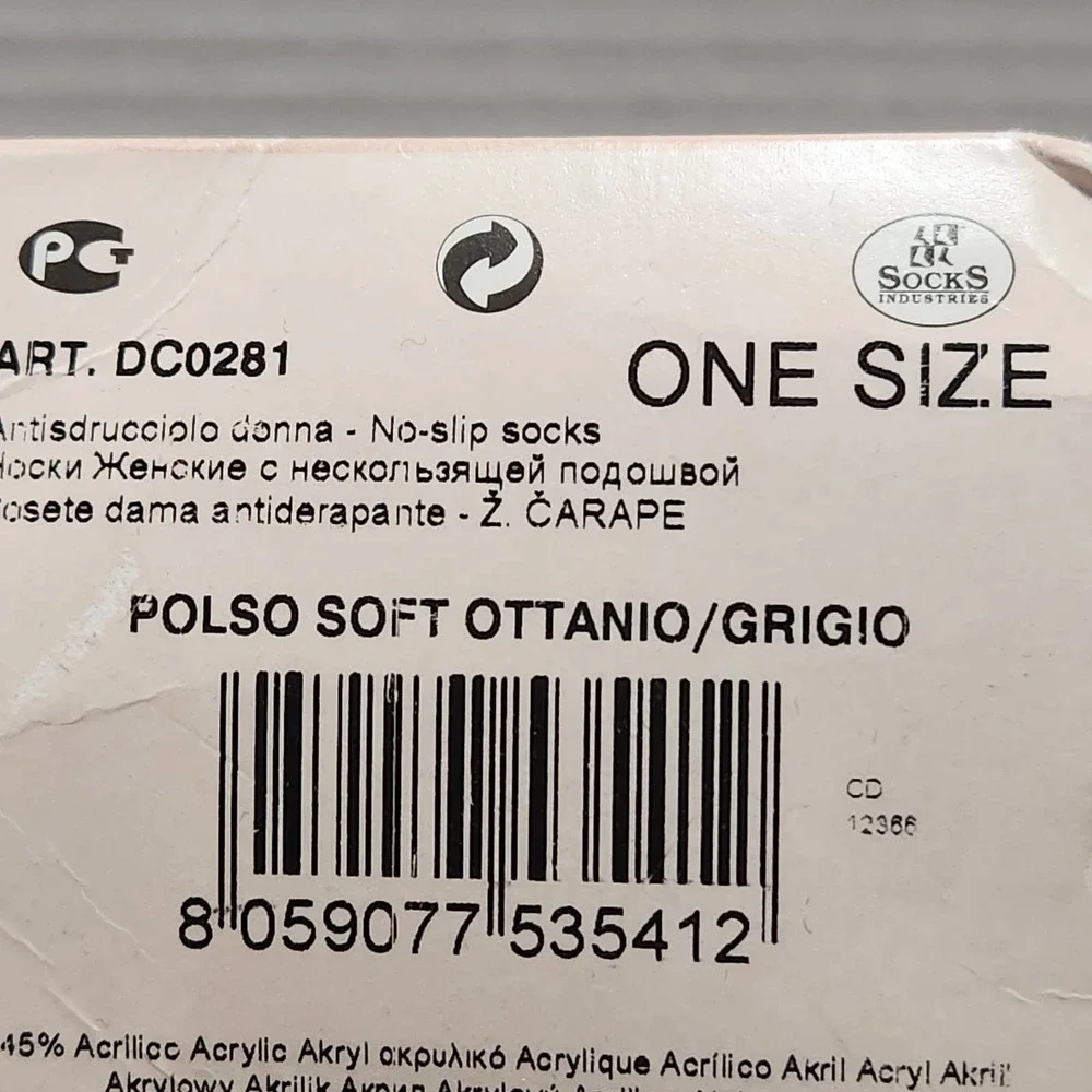 NWT Calzedonia Made in‎ Italy Wool Blend Gripper Socks Women's One Size